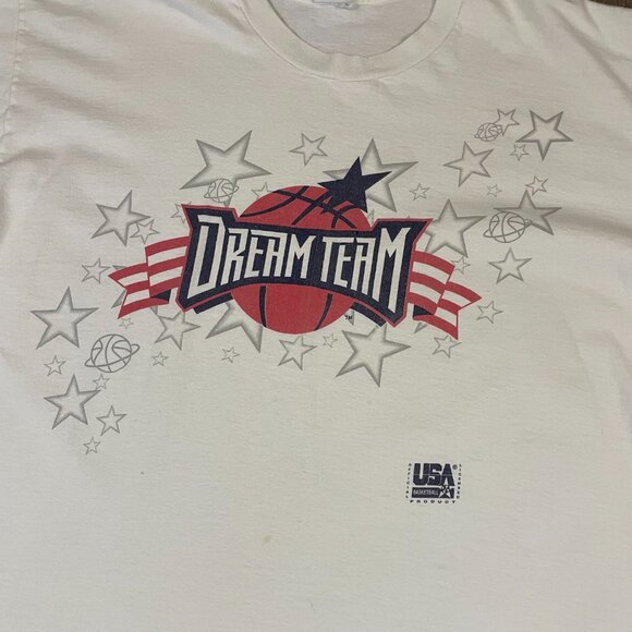 VTG Salem USA Basketball Dream Team T-Shirt White Adult XL Made in USA 90s - Picture 2 of 6